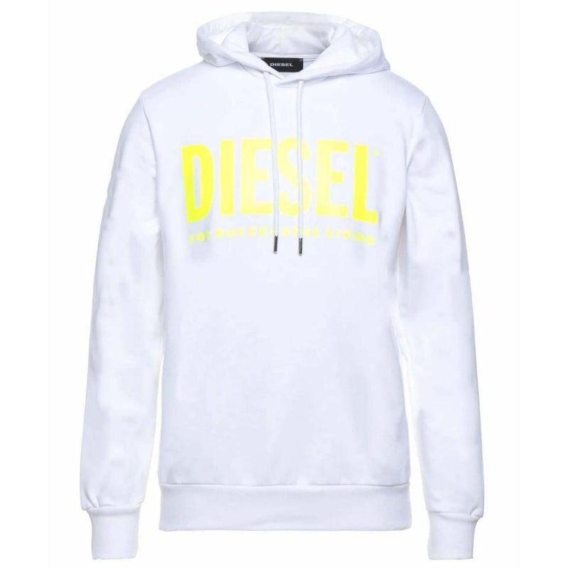 Diesel Mens S Gir Hood Divison Logo 100A Sweater White