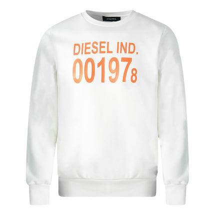 Diesel 001978 Logo White Sweater