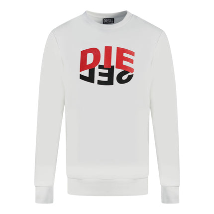 Diesel Reverse Logo White Sweater