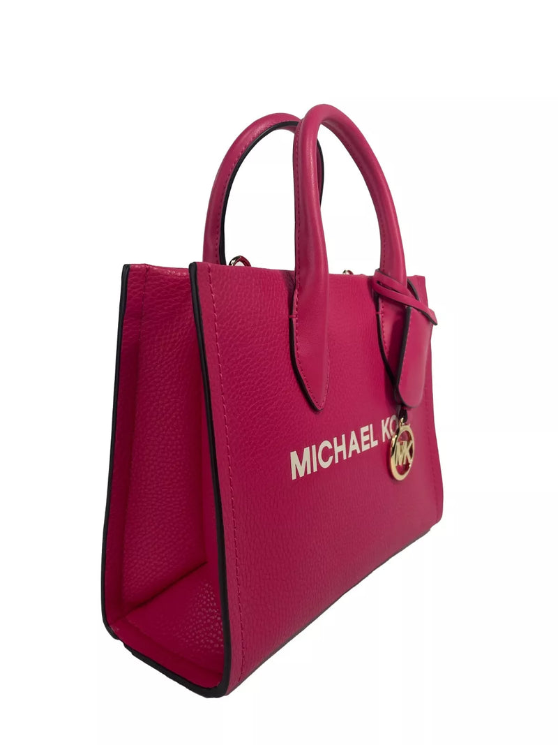 Michael Kors Mirella Small Leather Top Zip Shopper Tote Bag