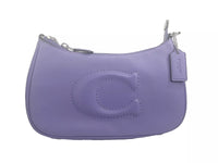 COACH Teri Smooth Leather Crossbody Bag Purse Purple