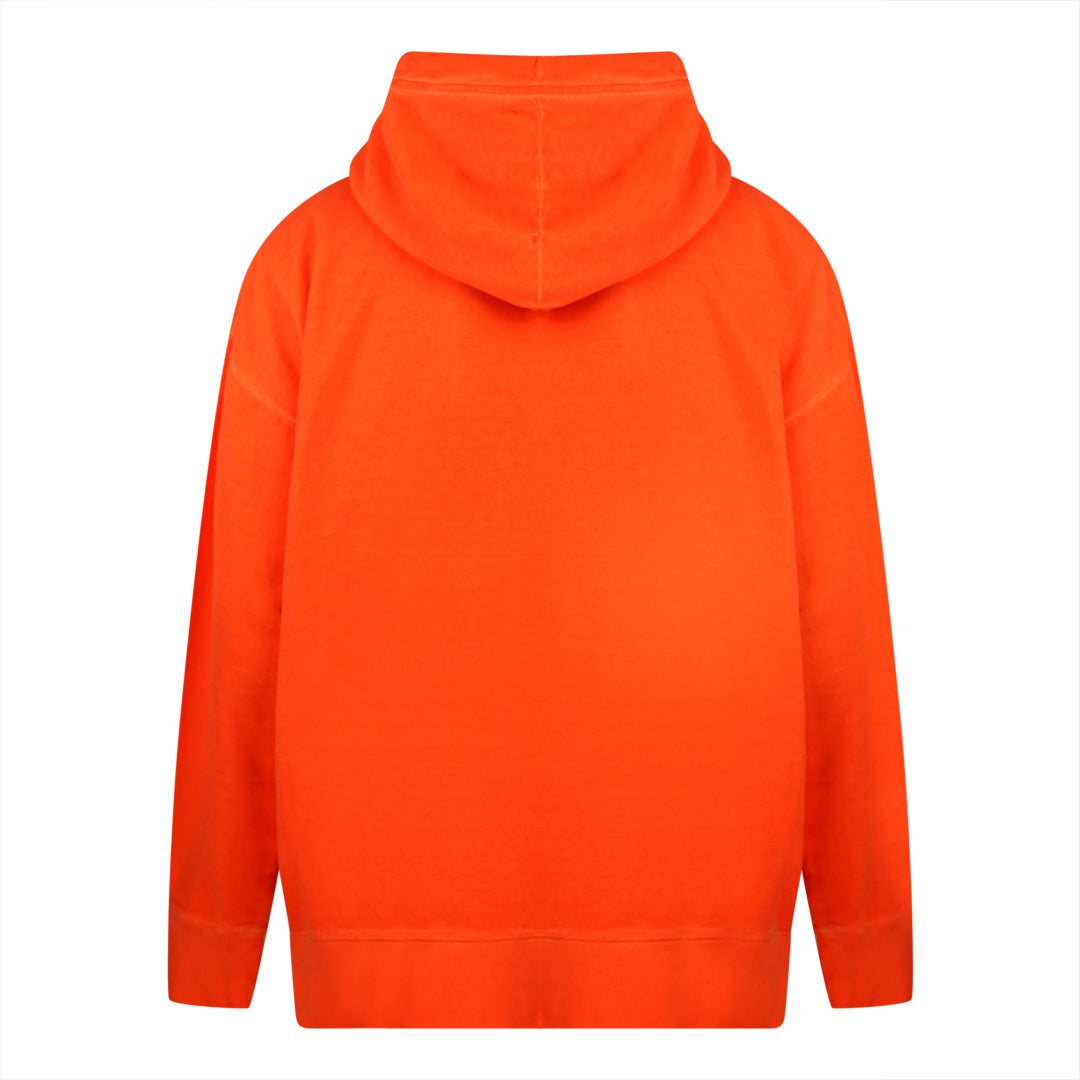 Dsquared2 Large Icon Print Orange Hoodie