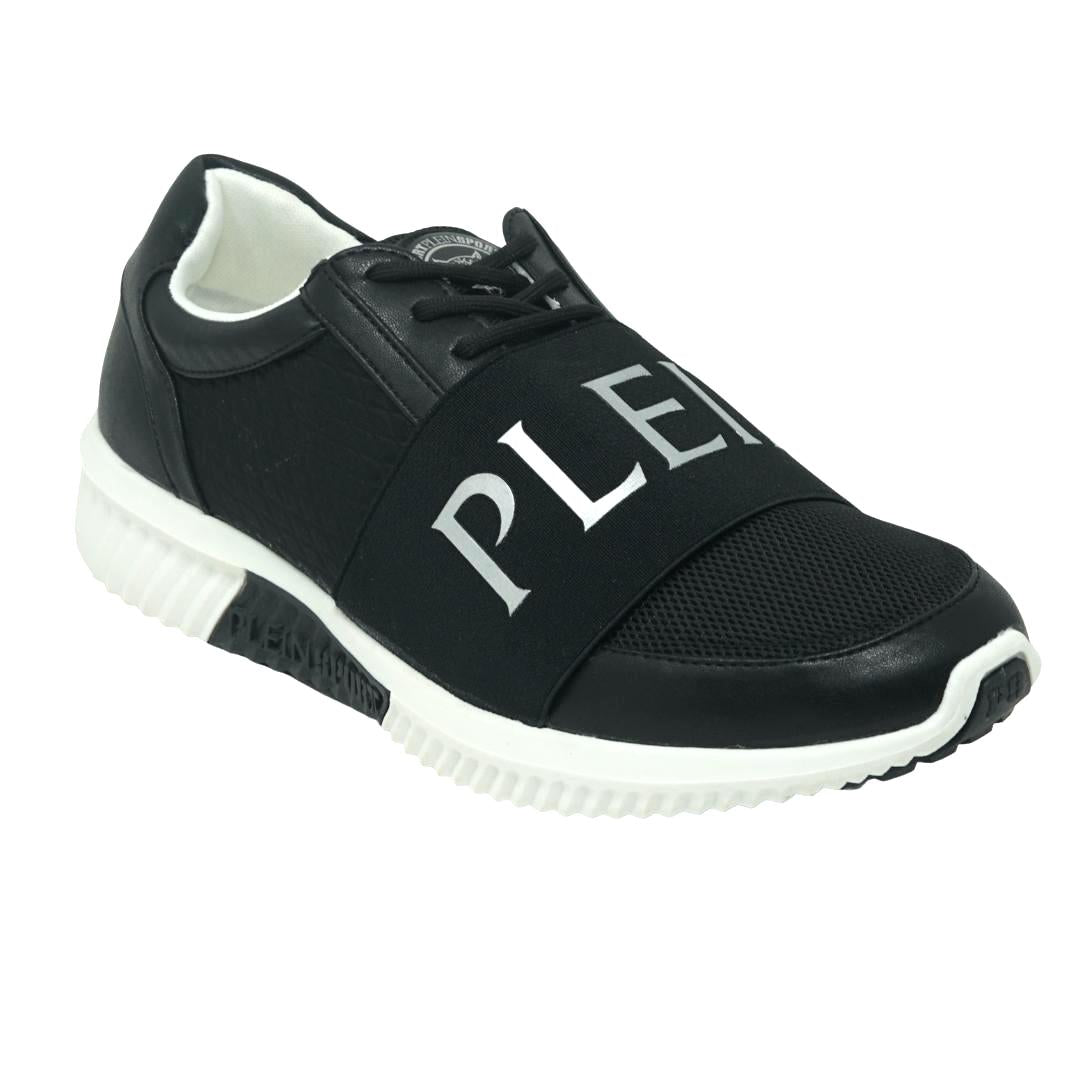 Plein Sport Band Logo Black Sneakers - Nova Clothing