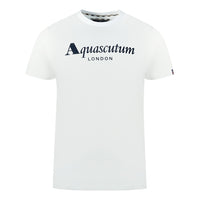 Aquascutum Mens T00323 01 T Shirt White