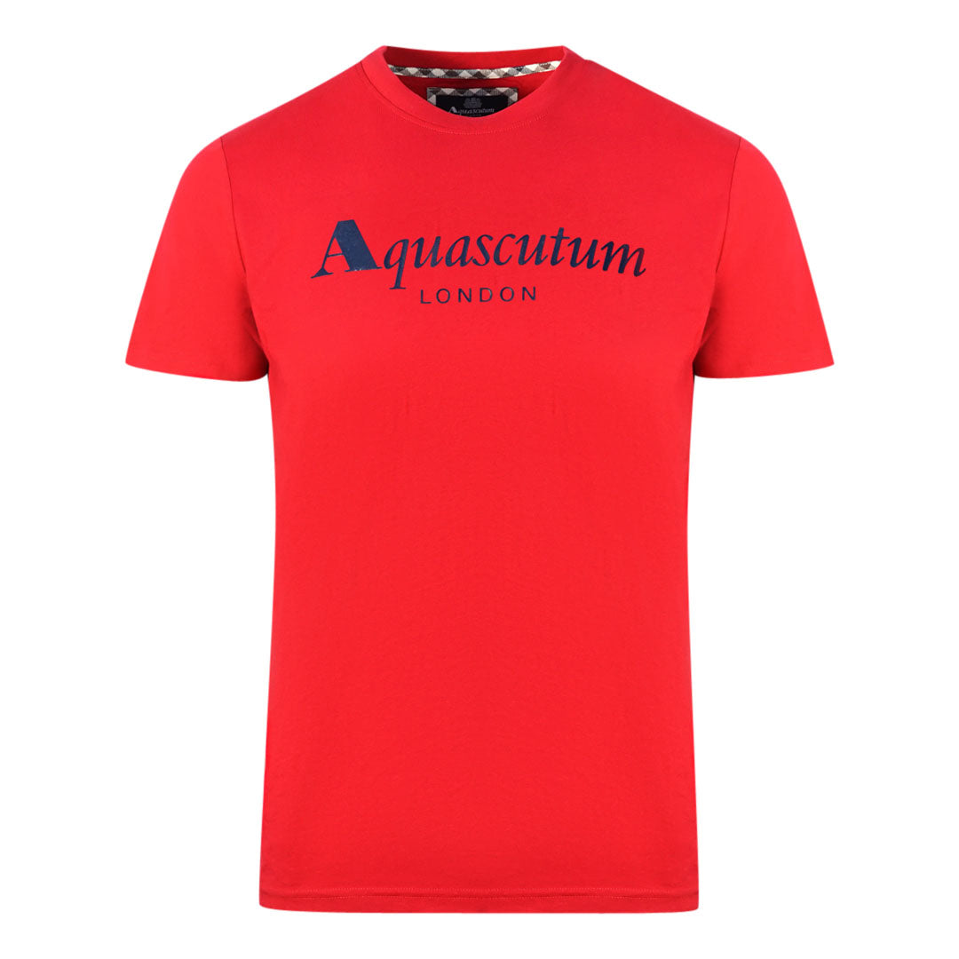 Aquascutum Mens T00323 52 T Shirt Red