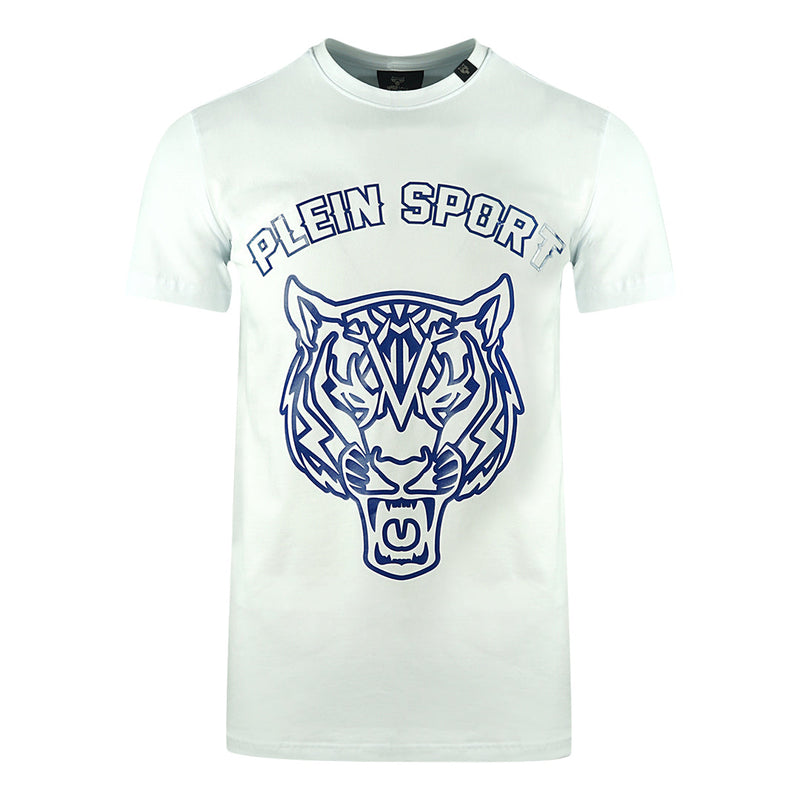 Plein Sport Stencil Tiger Logo White T-Shirt - Nova Clothing