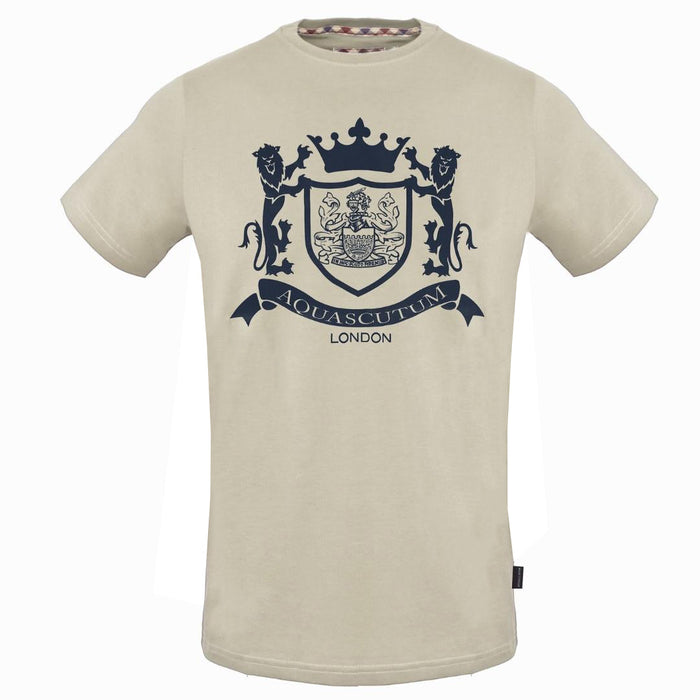 Aquascutum Royal Logo Beige T-Shirt - Nova Clothing