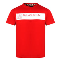 Aquascutum Mens Tsia117 52 T Shirt Red