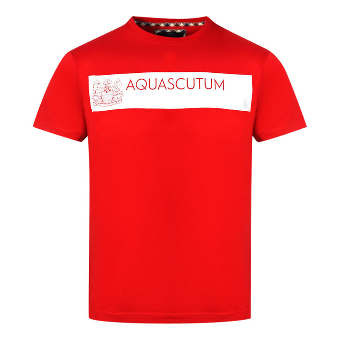 Aquascutum Mens Tsia117 52 T Shirt Red