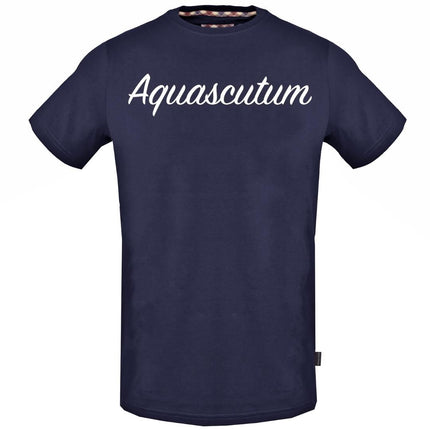 Aquascutum TSIA131 85 Signature Logo Navy T-Shirt