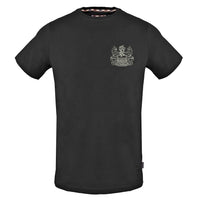 Aquascutum Stitched Aldis Logo Black T-Shirt - Nova Clothing