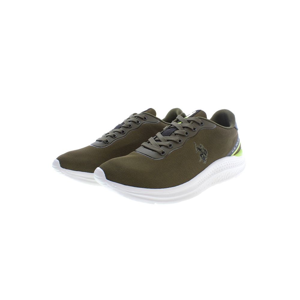 U.S. POLO ASSN. Chic Green Lace-Up Sports Sneakers