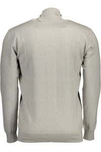U.S. POLO ASSN. Elegant Gray Turtleneck Cashmere Blend Sweater