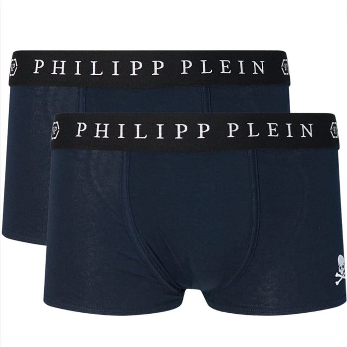 Philipp Plein Mens Boxer Shorts Uupb01 85 Navy Blue