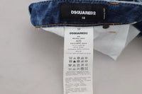 Dsquared² Blue Icon Low Waist Cropped Cool Girl Denim Jeans